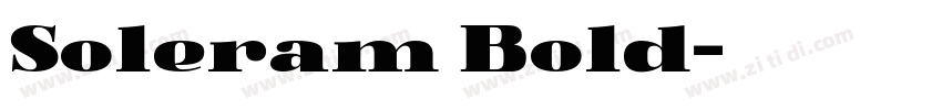 Soleram Bold字体转换 Soleram Bold字体转换